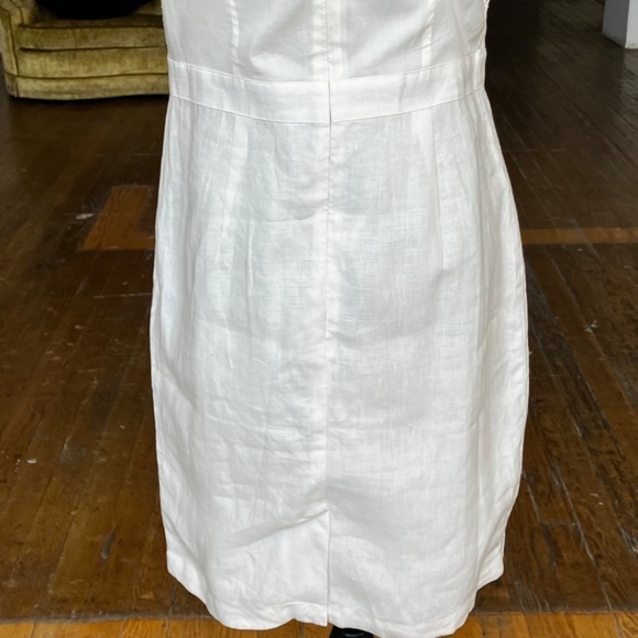 Ivory, cotton and linen sleeveless dress - Picture 3 of 6